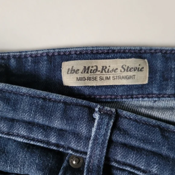 AG Adriano Goldschmied  The Stevie Mid rise Slim Straight Leg Size 32R - Picture 11 of 12